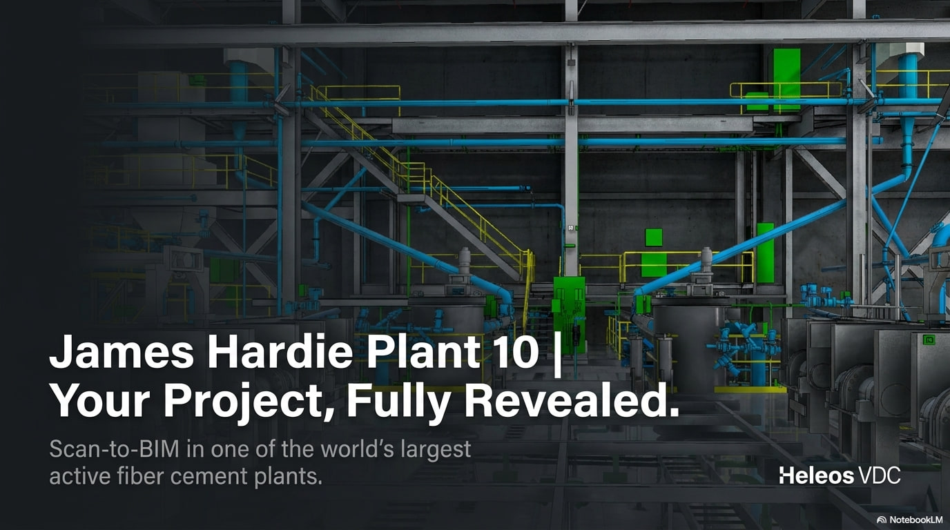 Title slide — James Hardie Plant 10, Your Project Fully Revealed: Scan-to-BIM in one of the world's largest active fiber cement plants.